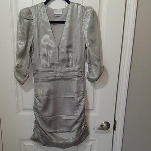 Saylor Madonna Silver Dress XS NWT